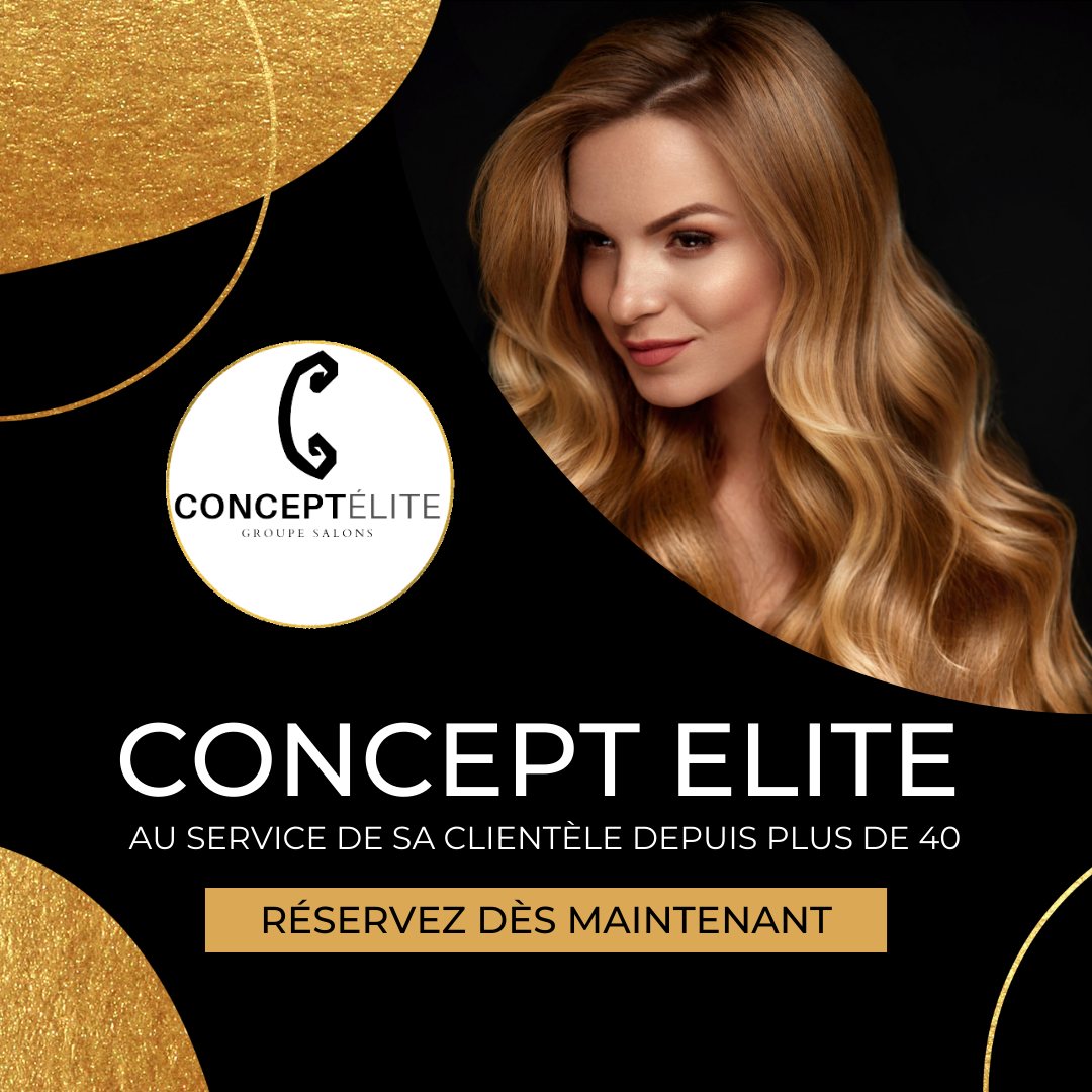A stylist finishing a blow-dry at Concept Elite